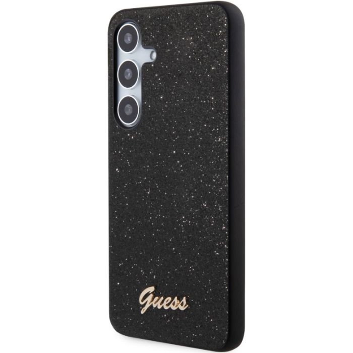 Guess PC/TPU Glitter Flakes Metal Logo Samsung Galaxy S24+ 5G S926 GUHCS24MHGGSHK Black