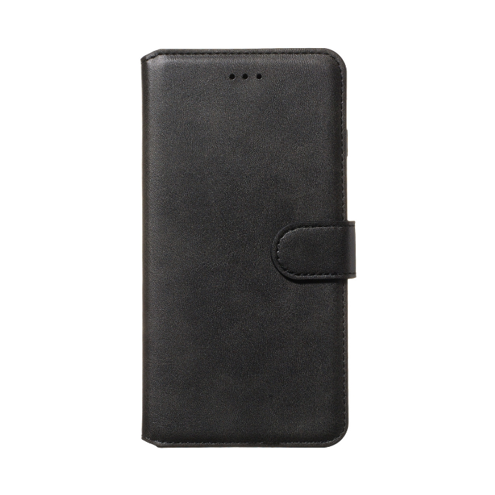 Diárové puzdro na Motorola One Macro Leather Book čierne