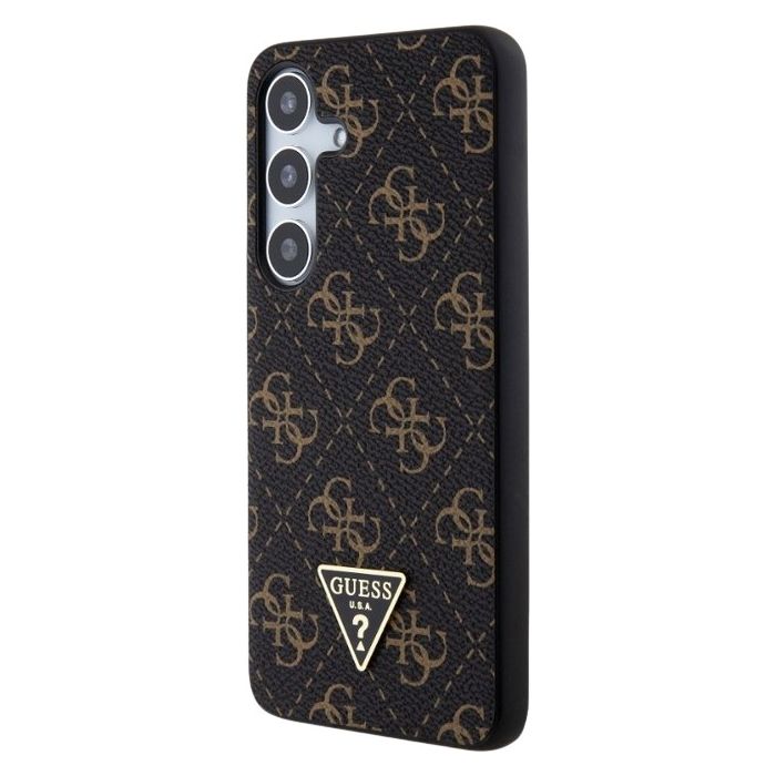 Guess PU Leather 4G Triangle Metal Logo Samsung Galaxy S24+ 5G S926 GUHCS24MPG4GPK Black
