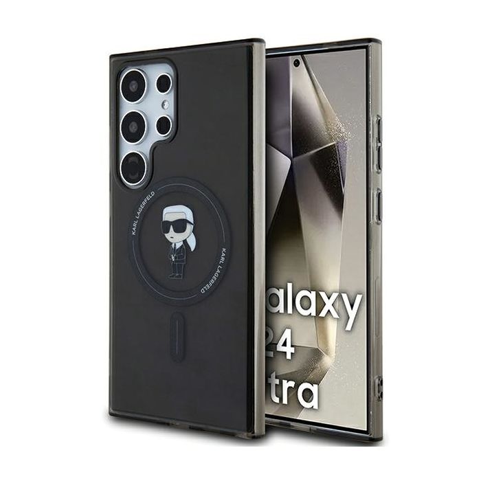 Karl Lagerfeld Samsung Galaxy S24 Ultra KLHMS24LHFCKNOK black HC MAGSAFE IML IKONIK