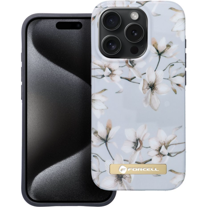 Plastové puzdro na Apple iPhone 15 Plus Forcell F-Protect Mirage MagSafe spring flowers