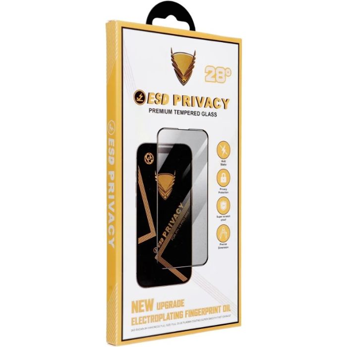 OG Premium Privacy Glass Apple iPhone 13 Pro/14 celotvárové čierne