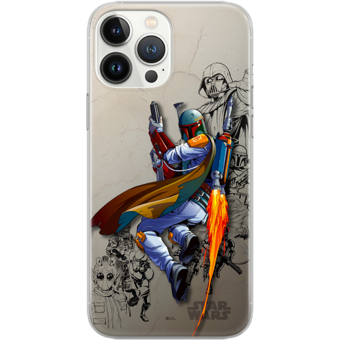 Silikónové puzdro na Apple iPhone 15 Pro Original Licence Cover Boba Fett 003