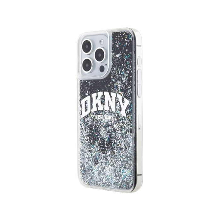 DKNY Liquid Glitter Arch Logo Apple iPhone 14 Pro DKHCP14LLBNAEK Black