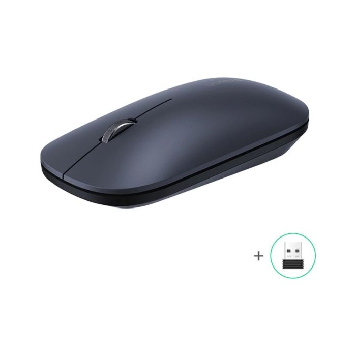 Ugreen MU001, laserová bezdrôtová myš, Wi-Fi 2.4 GHz, čierna