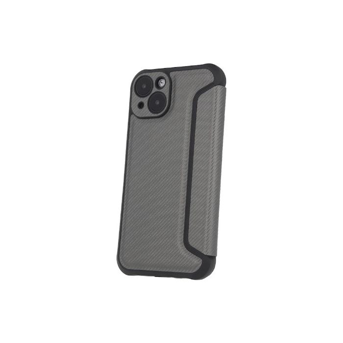Diárové puzdro na Xiaomi Redmi 13C/Poco C65 Smart Carbon strieborné