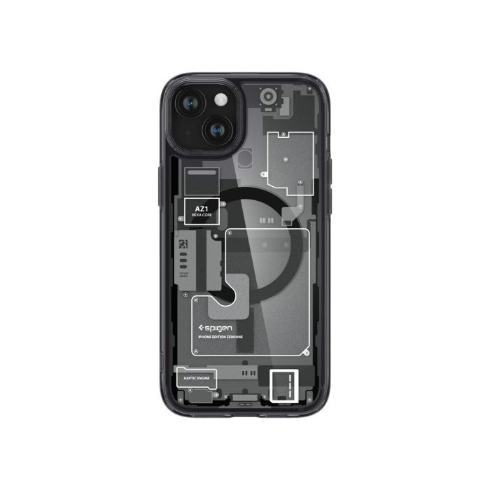 Odolné puzdro na Apple iPhone 15 Plus/14 Plus Spigen Ultra Hybrid Mag MagSafe Zero One čierne