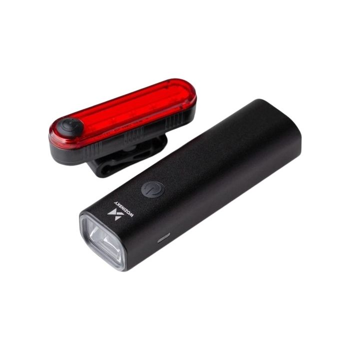 Wozinsky WSBLB1, predné a zadné svetlo na bicykel, USB-C, čierne