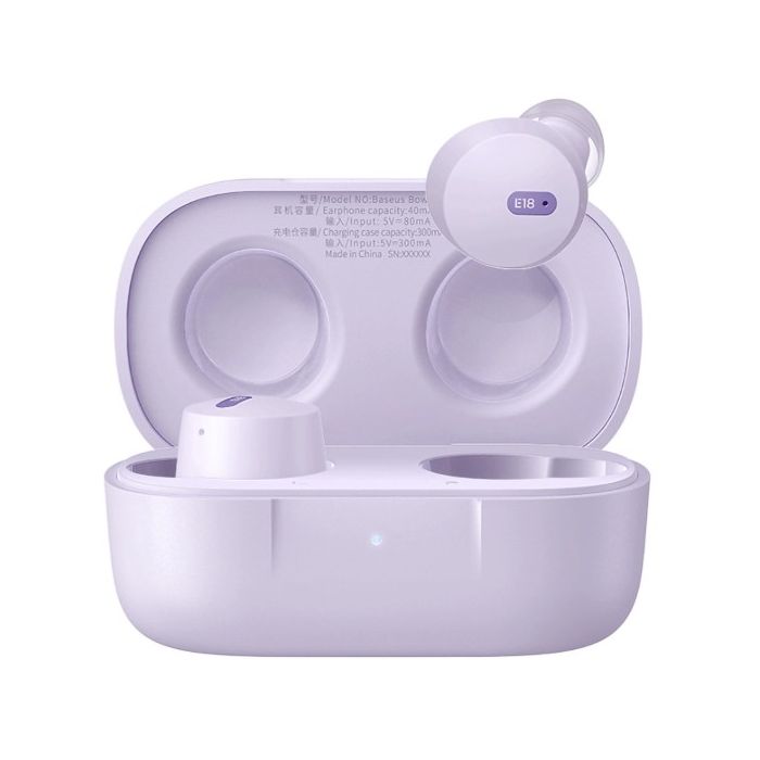 Baseus Bowie E18, TWS ENC IPX4, fialové