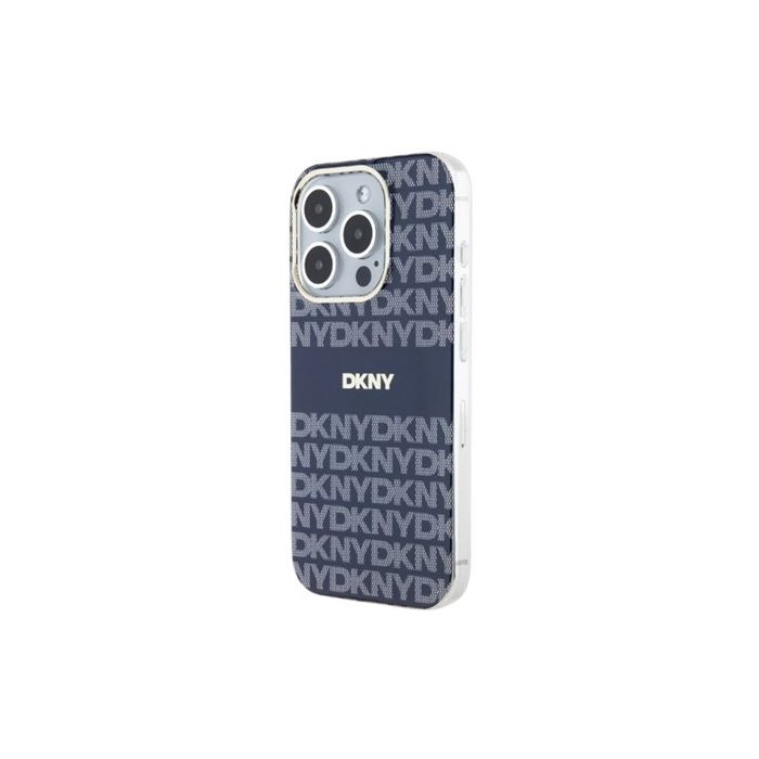 Obal DKNY PC/TPU Repeat Pattern Tonal Stripe Magsafe Apple iPhone 13 Pro Max DKHMP13XHRHSEB modrý