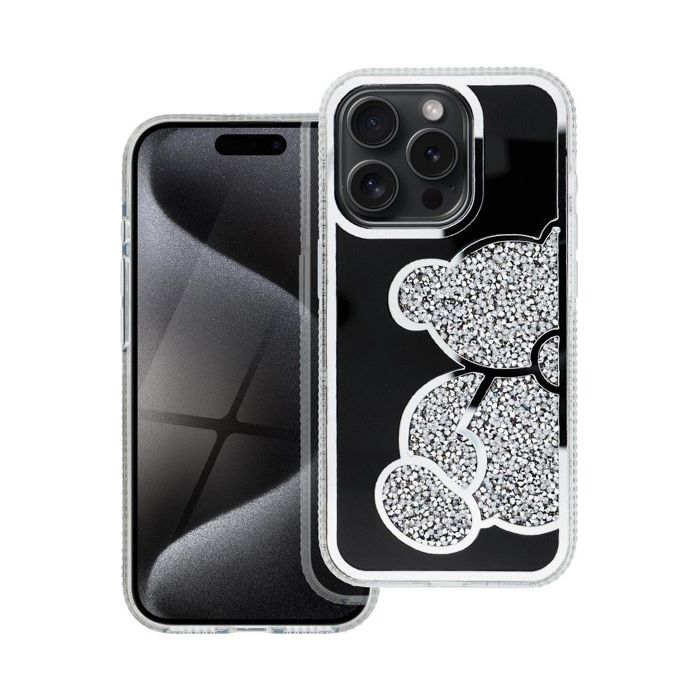 TEDDY BEAR Case Apple iPhone 14 Pro silver