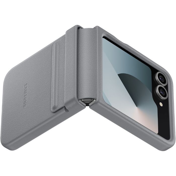 Samsung Kindsuit Case Vegan Leather na Samsung Galaxy Z Flip6 5G F741 EF-VF741PJEGWW Gray