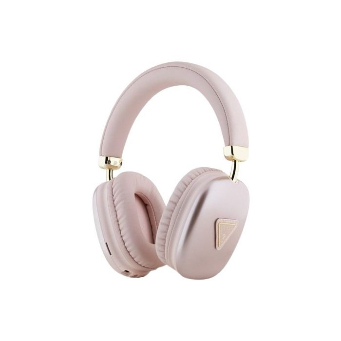 Guess Saffiano PU Leather Triangle Logo Wireless Headphones GUBHK1SATSP Pink
