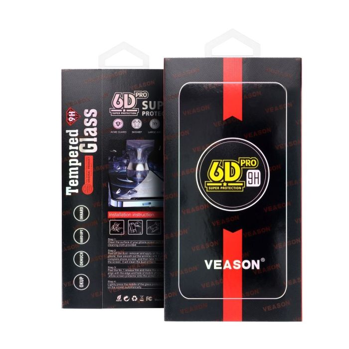 Sklo 6D Pro Veason Samsung A16 LTE/5G/A17 LTE/5G celotvárové - čierne