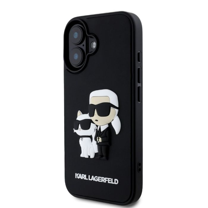 Obal Karl Lagerfeld 3D Rubber Ikonik Apple iPhone 16 KLHCP16S3DRKINK čierny