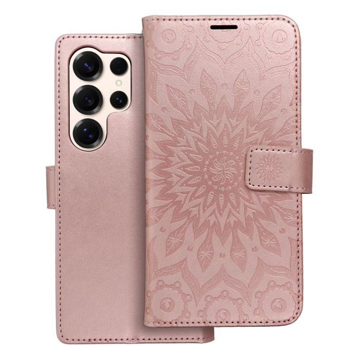 MEZZO Book case for SAMSUNG S25 Ultra mandala rose gold