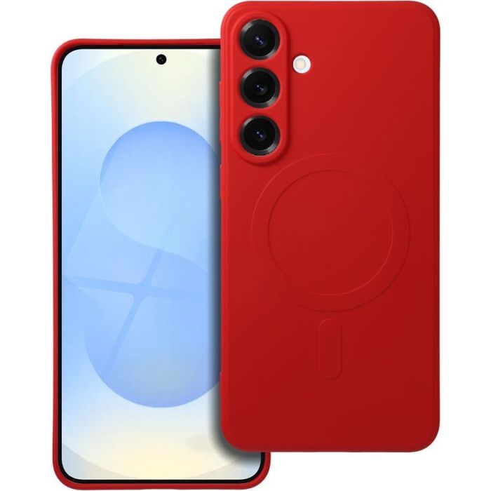 Obal SILICONE MAG COVER case MagSafe Samsung Galaxy S25+ 5G S936 red
