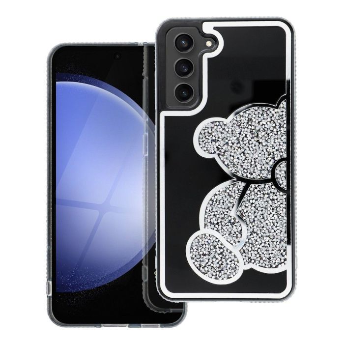 Obal TEDDY BEAR Samsung Galaxy S25 5G S931 strieborný