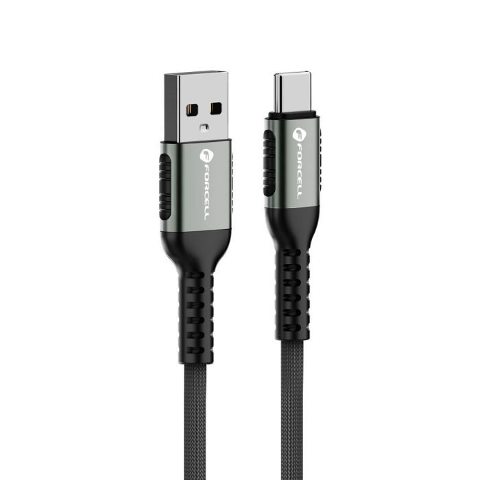 FORCELL F-ENERGY C256 cable USB A to Type C QC3.0 3A 66W Cafule 1,2 m black