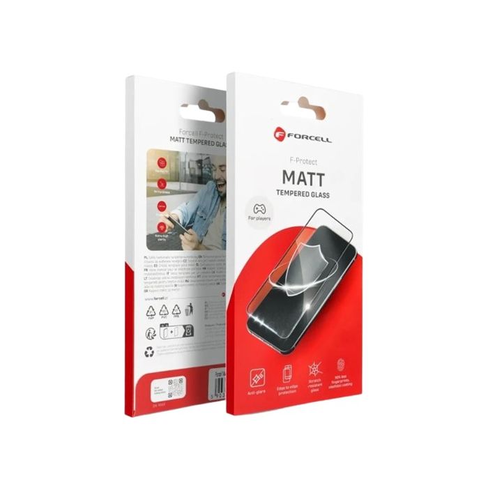 Ochranné sklo Forcell Matt Glass Apple iPhone 13/16e čierne