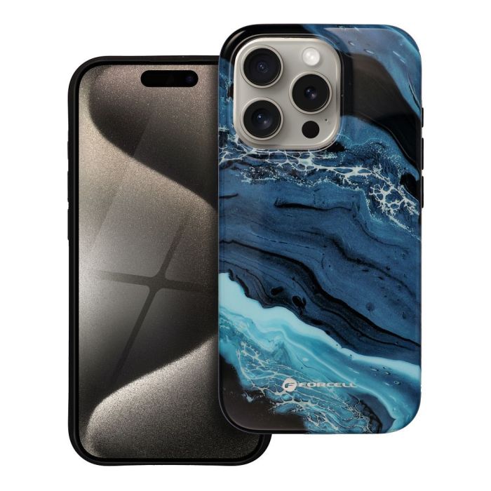 FORCELL F-PROTECT Mirage, Military Drop-Tested case compatible with MagSafe for IPHONE 15 PRO deep sea