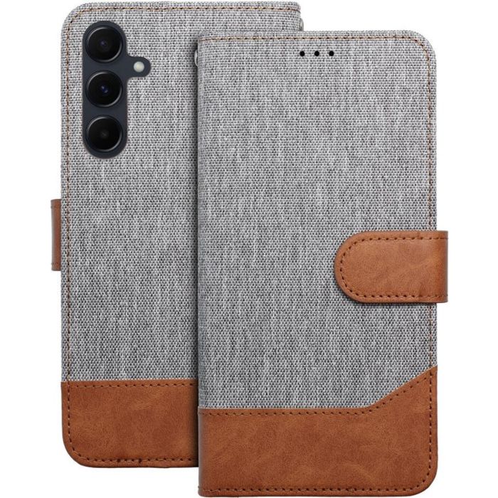 Obal JEANS Book Samsung Galaxy A26 5G A266 sivý