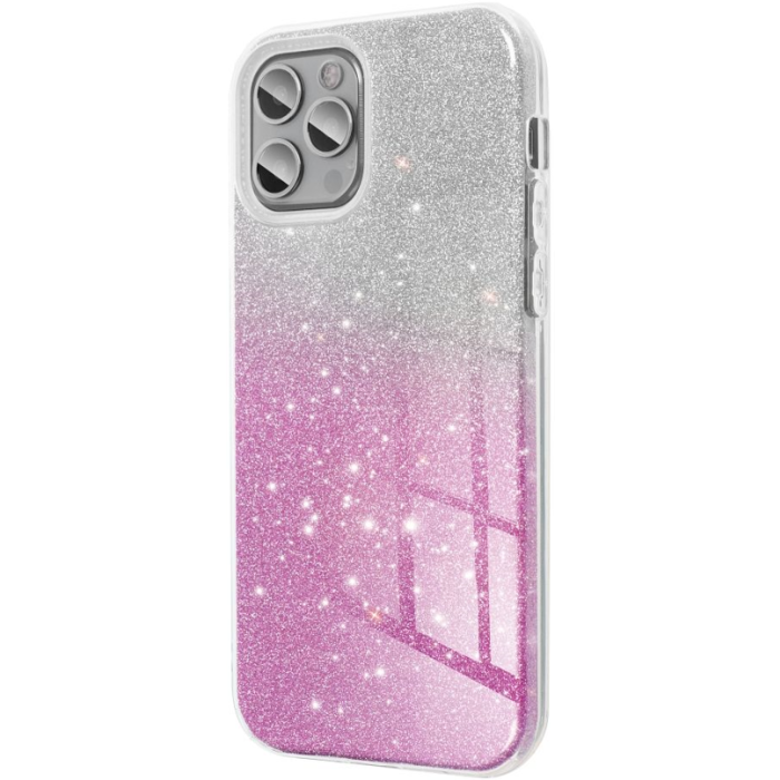 Obal SHINING Case Samsung Galaxy A56 5G A566 strieborno-ružový