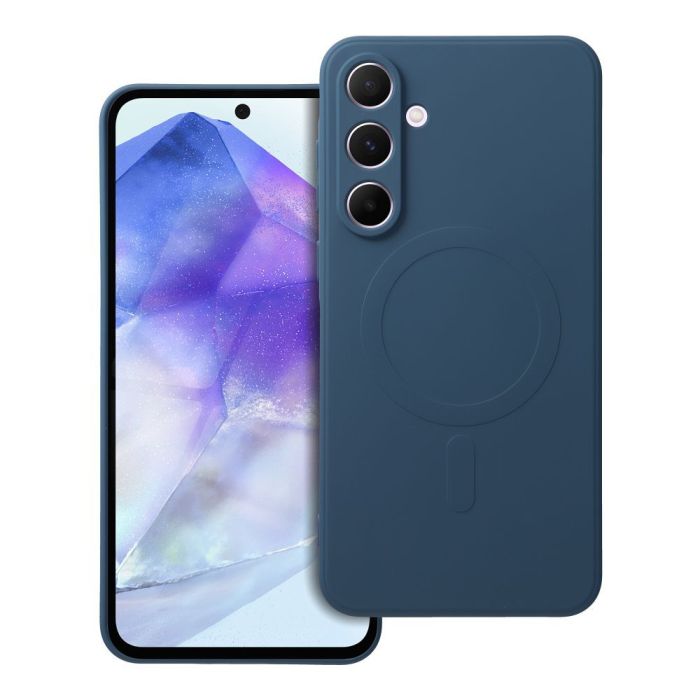 Obal SILICONE MAG COVER MagSafe Samsung Galaxy A55 5G A556 modrý