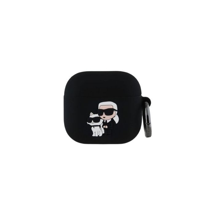 Karl Lagerfeld 3D Logo NFT Karl and Choupette Apple AirPods 4 KLA4RUNKC Black