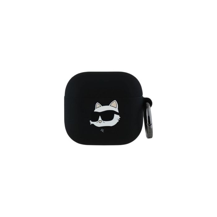 Karl Lagerfeld 3D Logo NFT Choupette Head Apple AirPods 4 KLA4RUNCHK Black