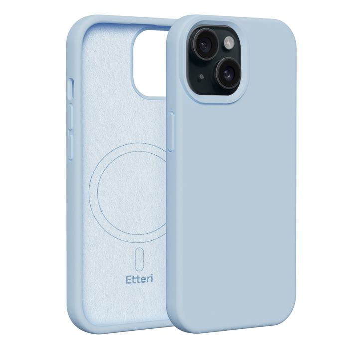 Etteri Silicone Magsfae TPU iPhone 15 - svetlo-modré