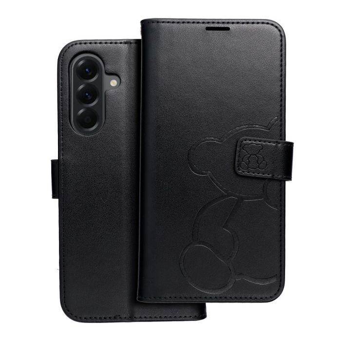 Mezzo Book Samsung A56 A566 5G teddy bear - čierne