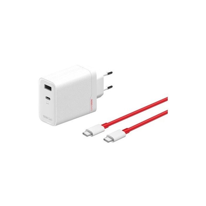OnePlus SUPERVOOC 120W Dual USB-A+USB-C + kábel USB-C/USB-C biela