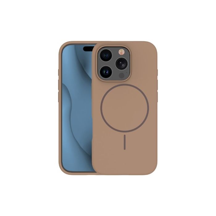 Obal Silicone Thin Mag Apple iPhone 15 hnedý