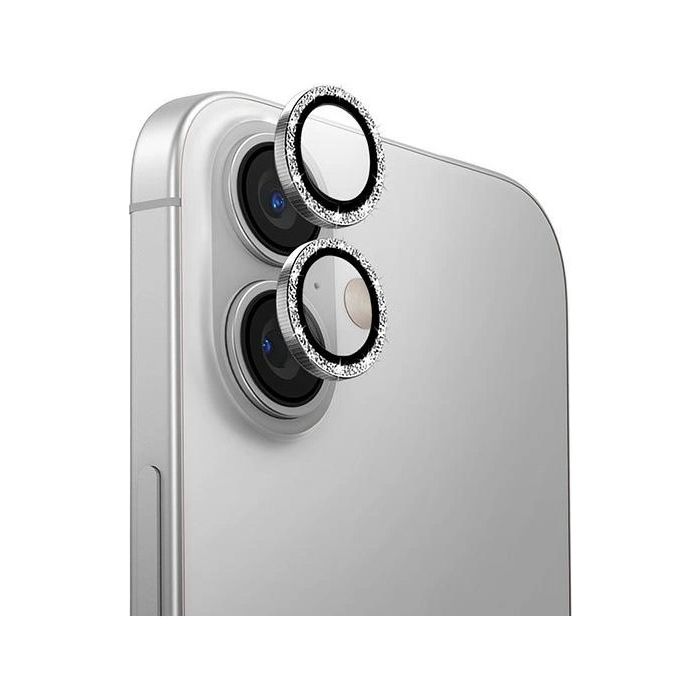 UNIQ Optix Aluminium Camera Lens Protector Apple iPhone 16/16 Plus white shimmer