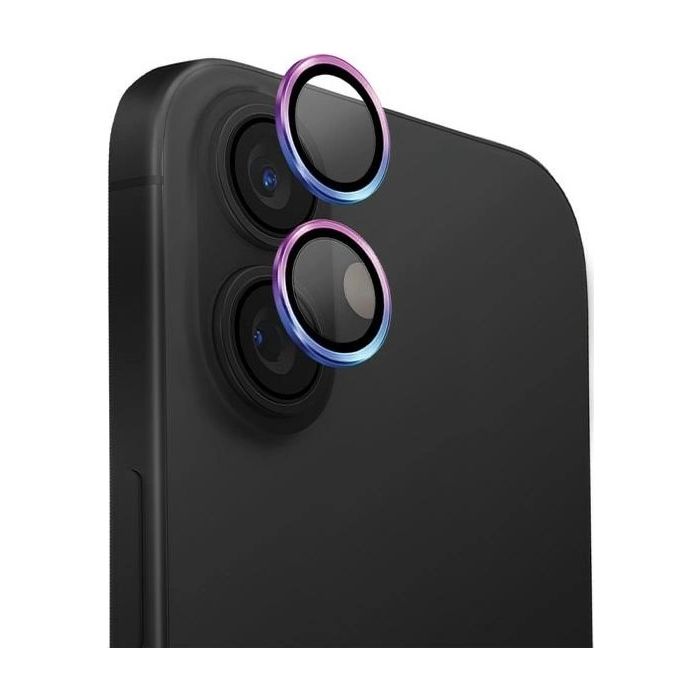 UNIQ Optix Aluminium Camera Lens Protector Apple iPhone 16/16 Plus Iridescent