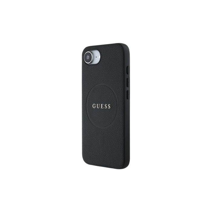 Obal Guess PU Grained Classic Logo MagSafe Apple iPhone 16e GUHMPSE4PGHSMMK Black