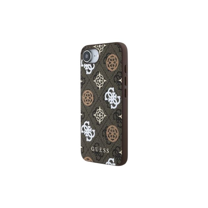 Obal Guess PU 4G Peony MagSafe Apple iPhone 16e GUHMPSE4P4PWPW Brown