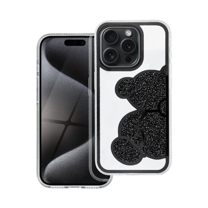 Obal TEDDY BEAR Case Apple iPhone 16e čierny