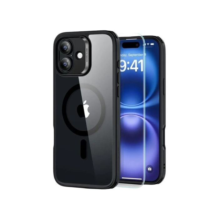 Obal ESR Classic Hybrid Halolock MagSafe & Tempered Glass Apple iPhone 16 Plus Clear/Black