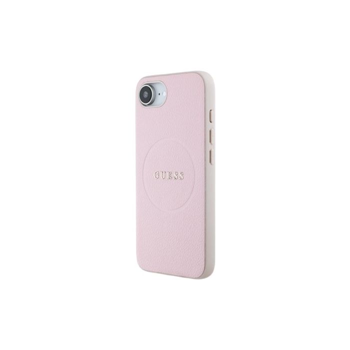 Obal Guess PU Grained Classic Logo MagSafe Apple iPhone 16e GUHMPSE4PGHSMMP Pink
