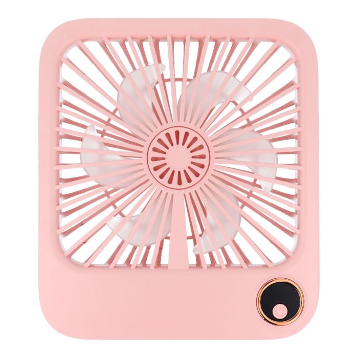 Stolový ventilátor W30 so stojanom 2000 mAh batéria - ružový