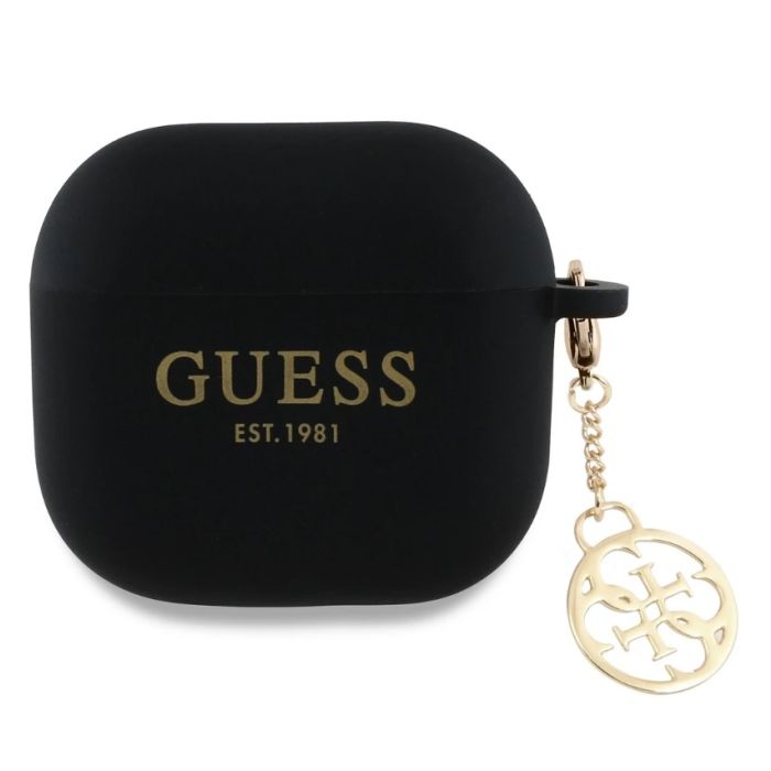Obal Guess 4G Charm Silikón Apple AirPods 4 GUA4LSC4EK čierny