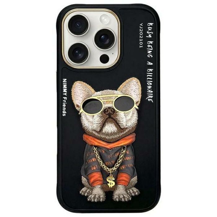 NIMMY case GLASSES COOL DOG for IPHONE 16 Pro black