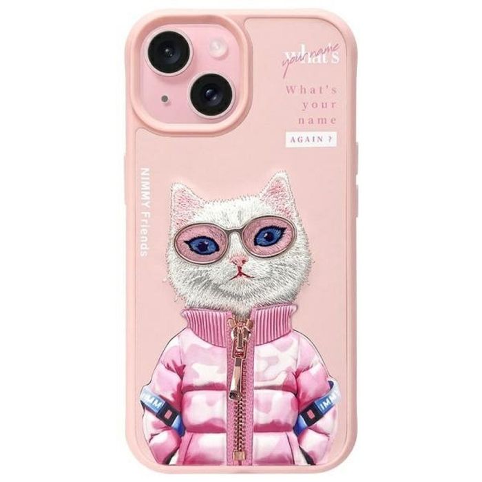 NIMMY case COOL&CUTE 2.0 Cat for IPHONE 15 pink
