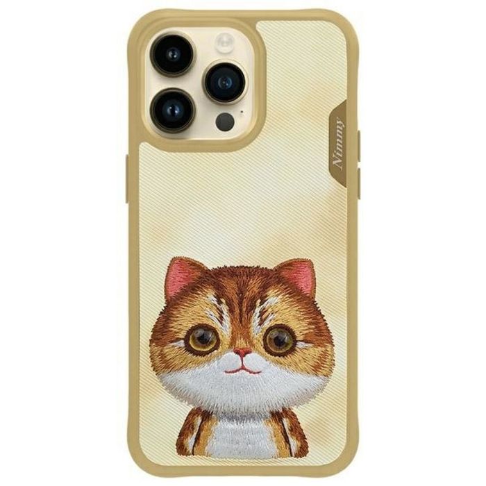 NIMMY case BIG EYED PET 2.0 Cat for IPHONE 15 Pro Max khaki