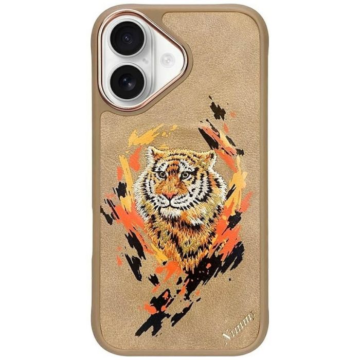 NIMMY case TIGER compatible with MagSafe for IPHONE 16 light brown