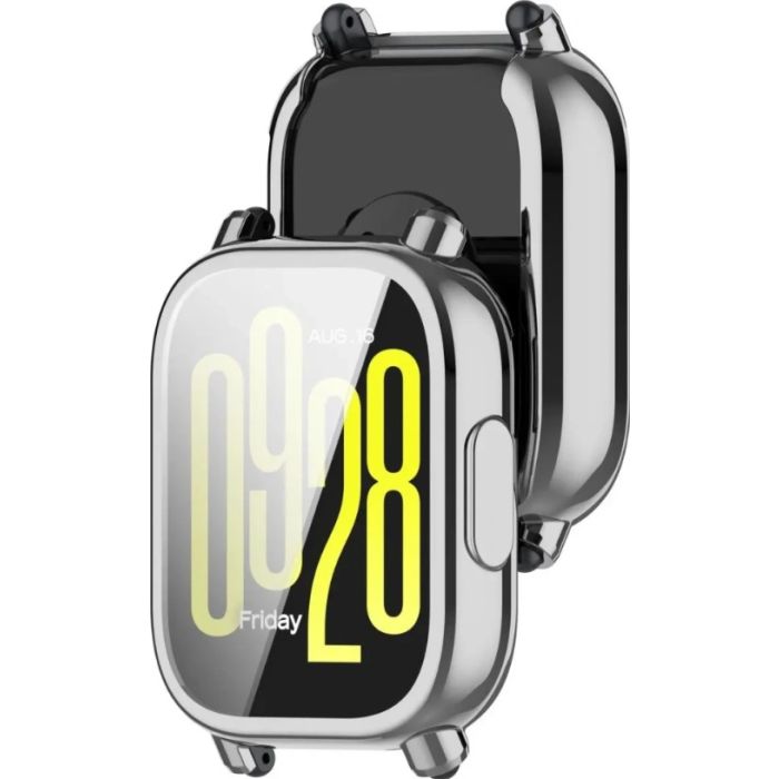 Ochranné puzdro/sklo Bizon Case Watch Felipe Xiaomi Redmi Watch 5 Active strieborné