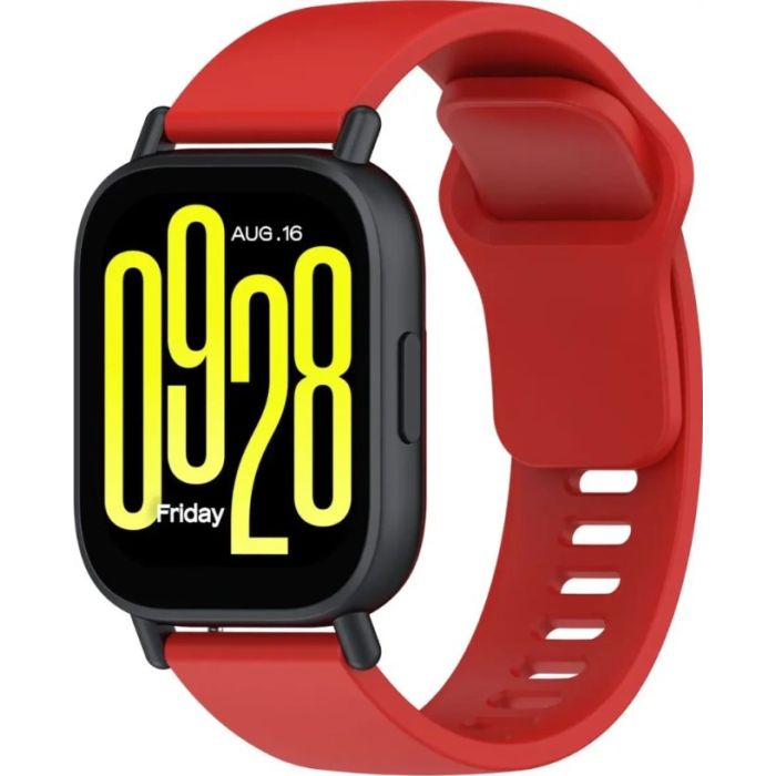 Remienok Bizon Strap Watch Silicone Xiaomi Redmi Watch 5 Lite/5 Active červený