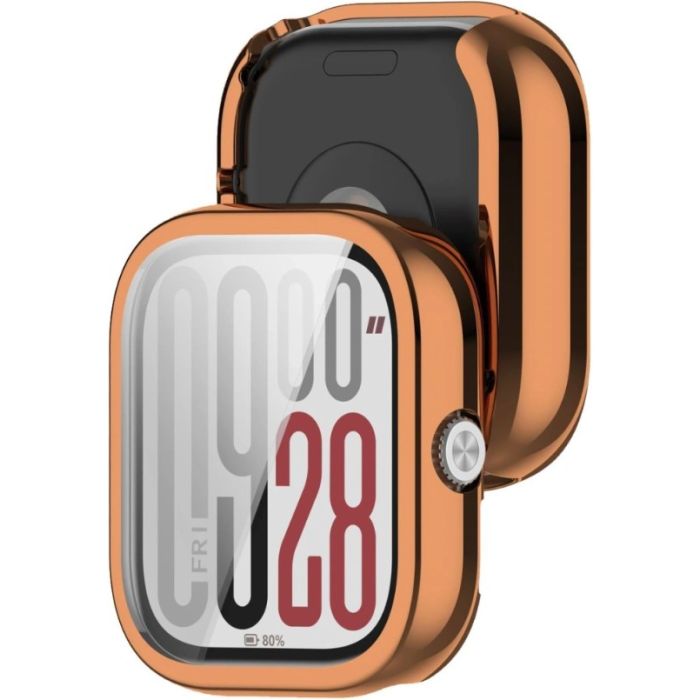 Ochranné puzdro/sklo Bizon Case Watch Felipe Xiaomi Redmi Watch 5 ružovo-zlaté